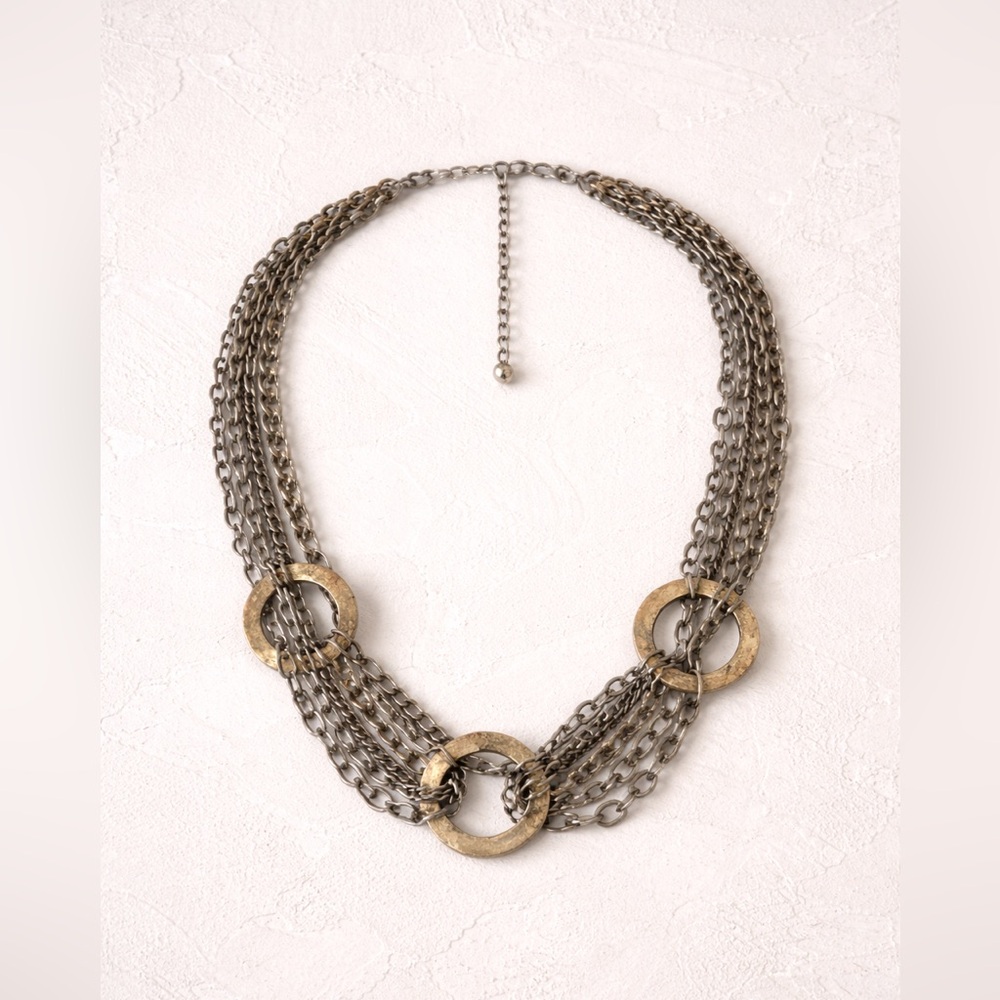Elegant Gold and Silver Chain Necklace